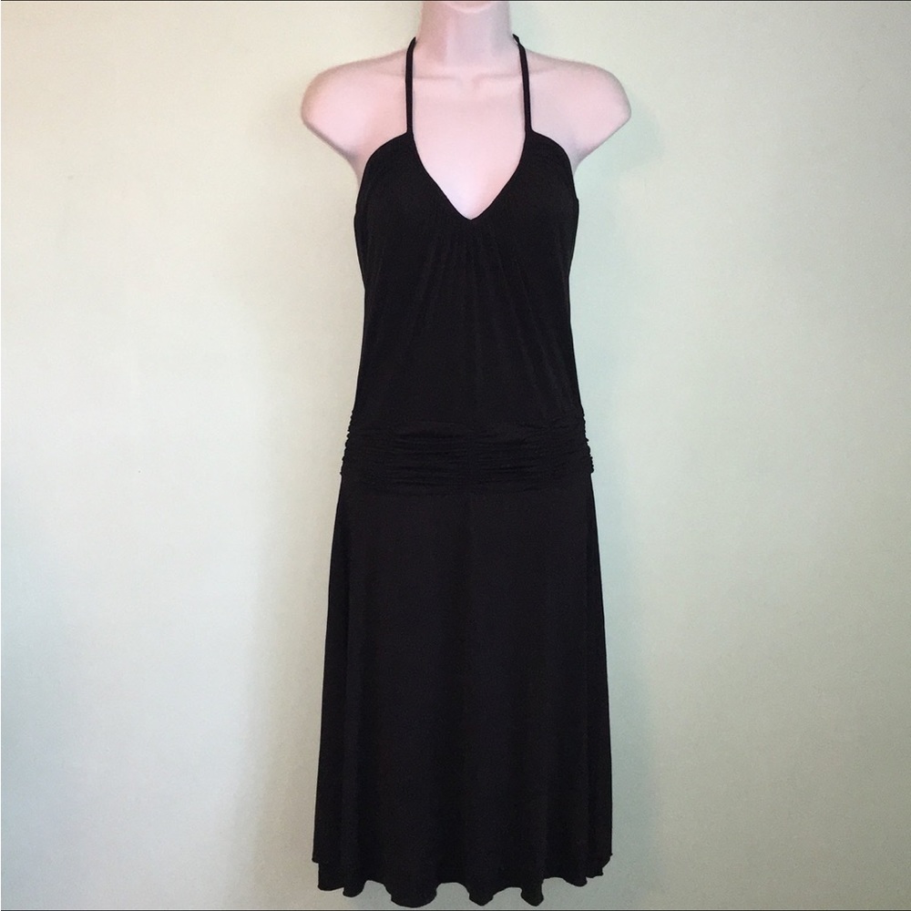 To the Max Slinky Black Halter Dress size Medium
